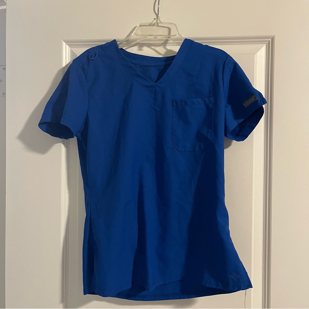 Med Couture Royal Blue Scrub Top